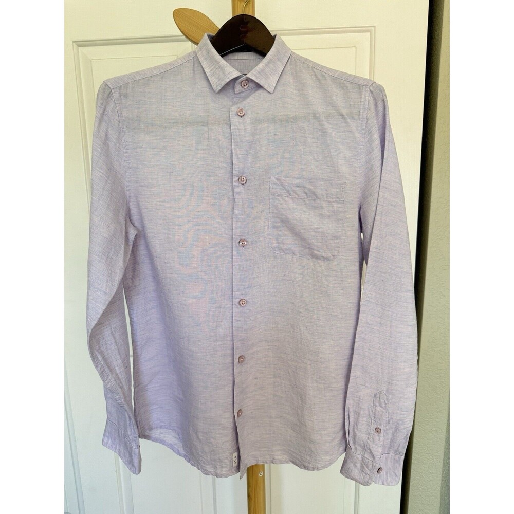 Armani Exchange Men’s  Subtle Purple Pink Button Down Shirt Size S